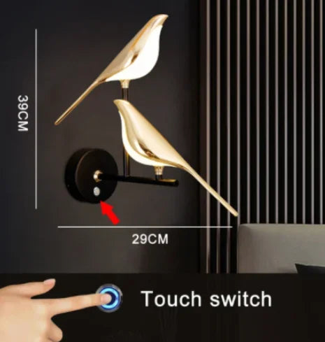 Golden Bird LED-Wandleuchte drehbar hängend - vue 6 sur 7