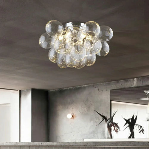 plafonnier led design en verre luminaire décoratif d'intérieur