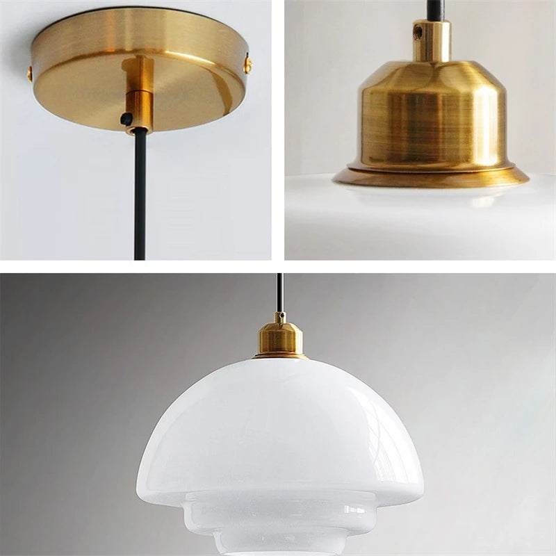 lampe led suspendue moderne en verre pour décoration maison - vue 6 sur 9