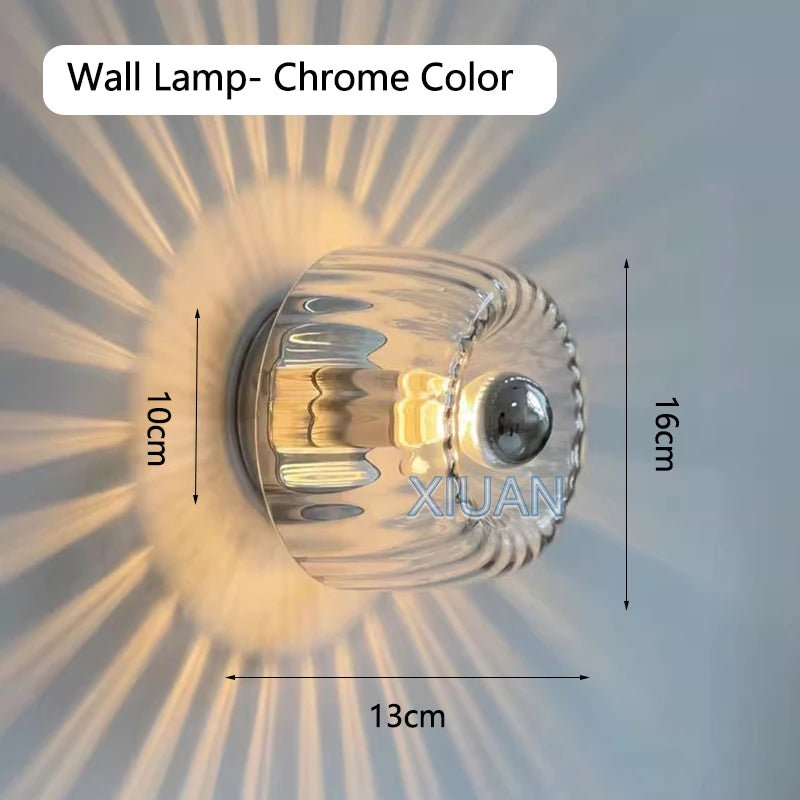 Romantische Glaswandleuchte mit warmweißem Licht für stimmungsvolle Innenbeleuchtung - vue 9 sur 10