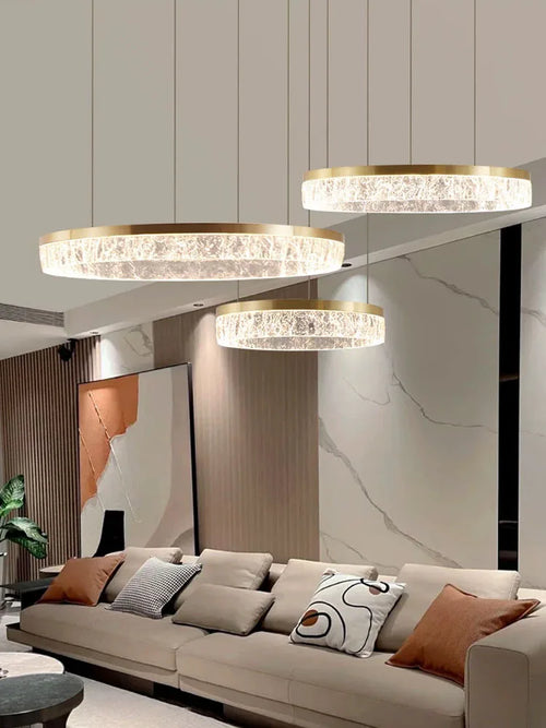 lustre moderne à anneau circulaire pour décoration intérieure - vue 5 sur 11