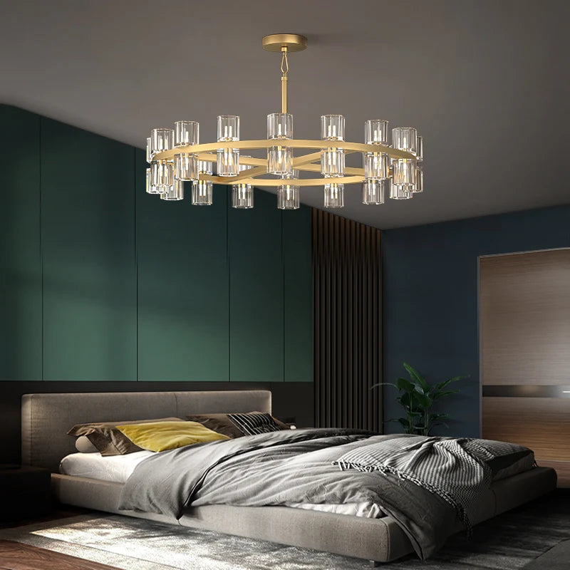 suspension classique en cristal noir et or design élégant - vue 7 sur 13