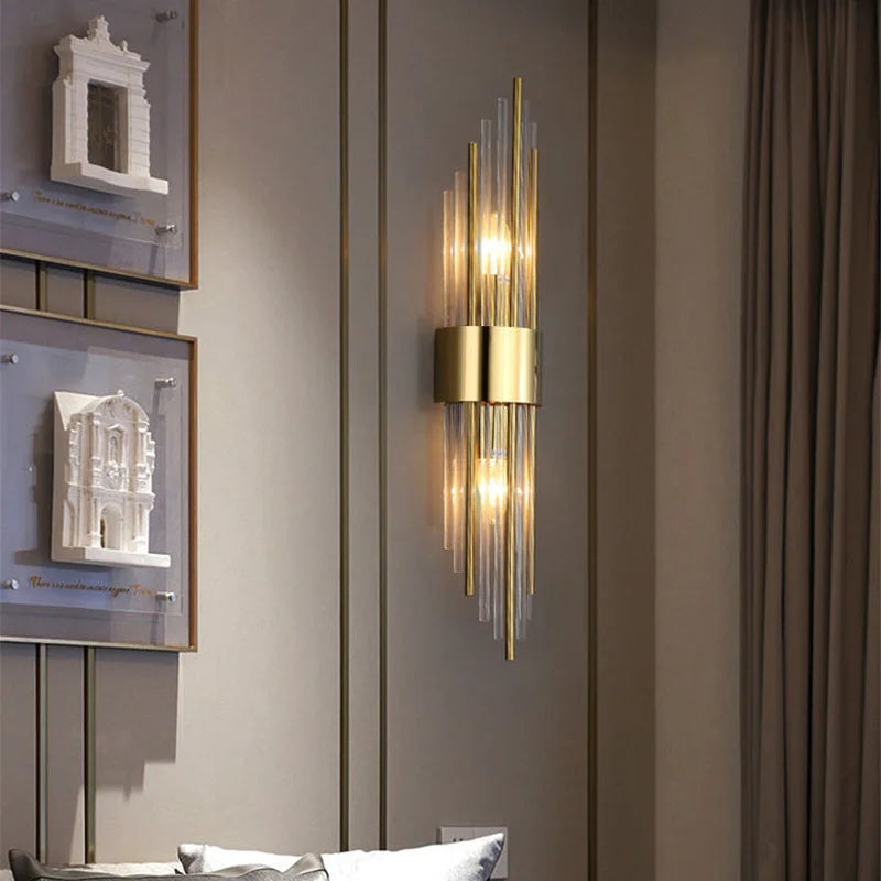 applique murale en cristal Luxe moderne LED or éclairage intérieur - vue 4 sur 15