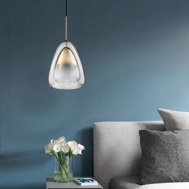Nordische Design-Pendelleuchte aus Glas für moderne Inneneinrichtung - vue 3 sur 15