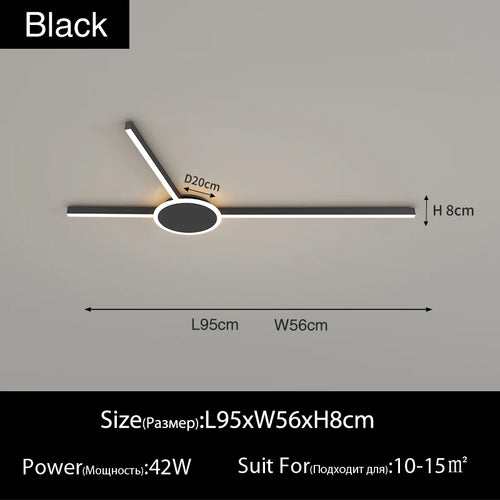 Dekorative LED-Deckenleuchte mit geometrischem Design für moderne Innenräume - vue 13 sur 12