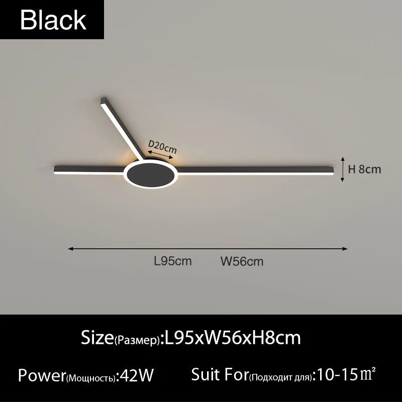 Dekorative LED-Deckenleuchte mit geometrischem Design für moderne Innenräume - vue 12 sur 12