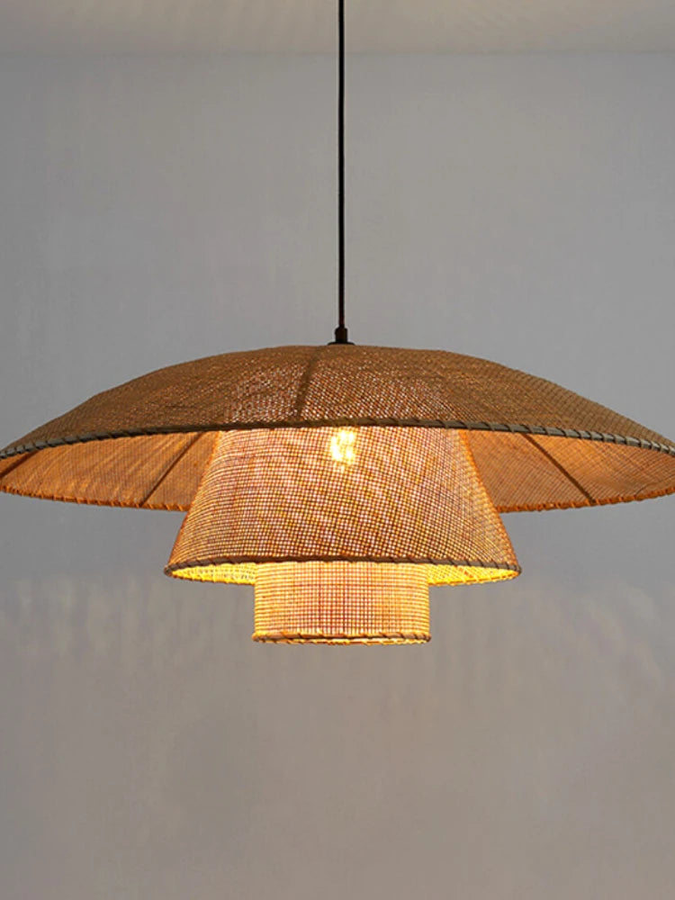 lustre japonais personnalisé pour restaurant bar et décoration intérieure zen - vue 6 sur 9
