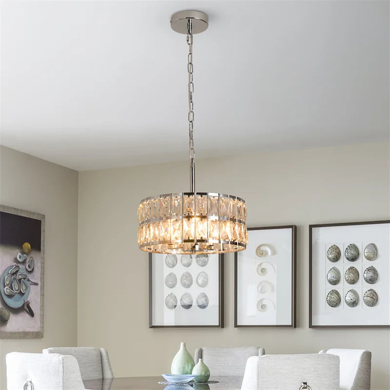 lustre de luxe en cristal suspendu pour décoration maison - vue 3 sur 12