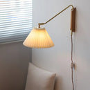 Wandleuchte aus Kupfer mit Schalter und drehbarer LED-Lampe