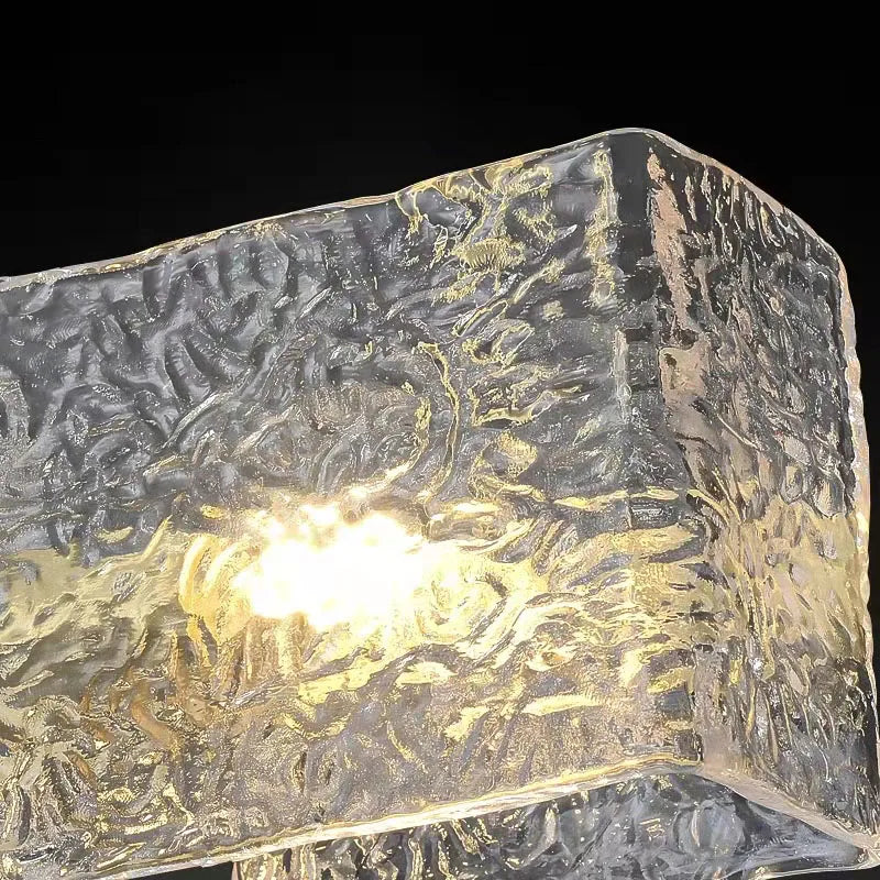 applique murale carrée en verre à motif d'eau moderne - vue 6 sur 7
