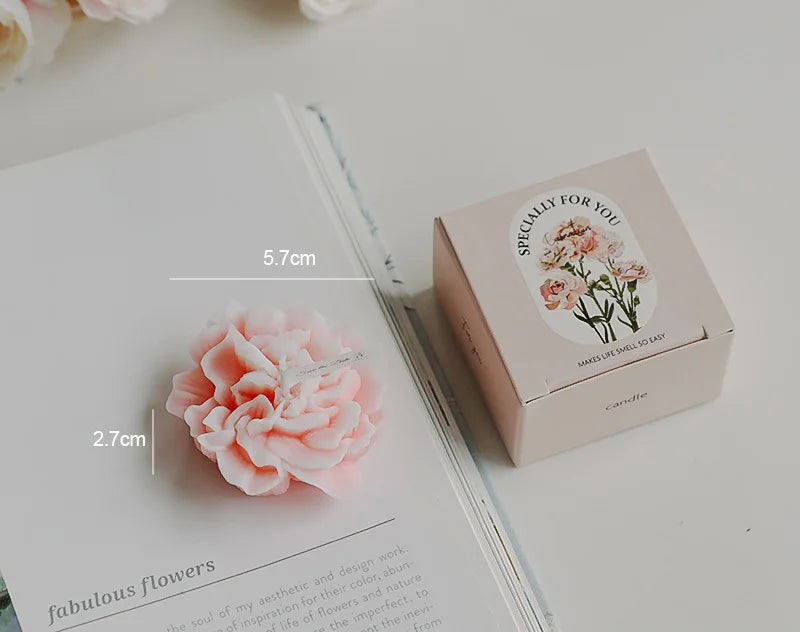 bougie parfumée artisanale en forme dœillet pour mariage et fêtes - vue 10 sur 13