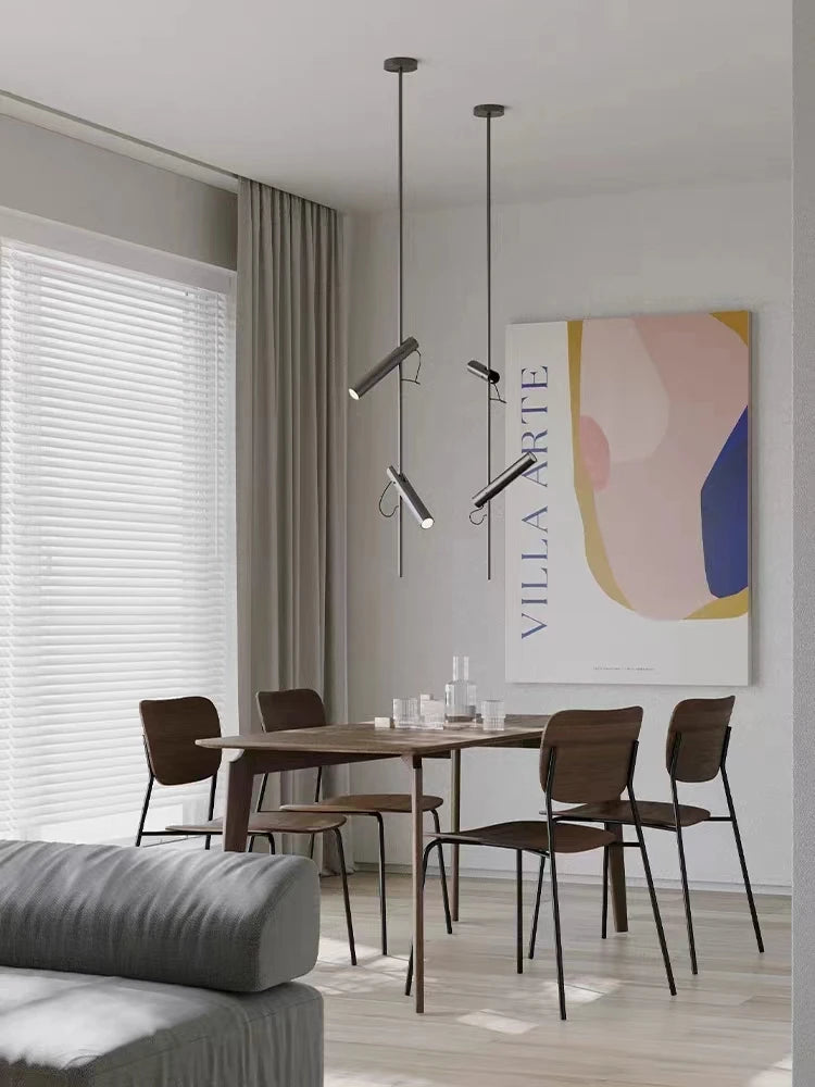 lustre haut de gamme rotatif avec projecteur d'ambiance réglable - vue 5 sur 9