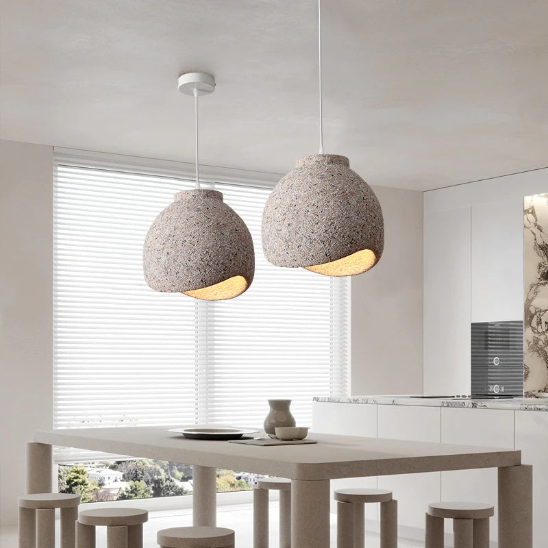 lustre wabi sabi nordique pour restaurant bar et décoration familiale - vue 3 sur 10