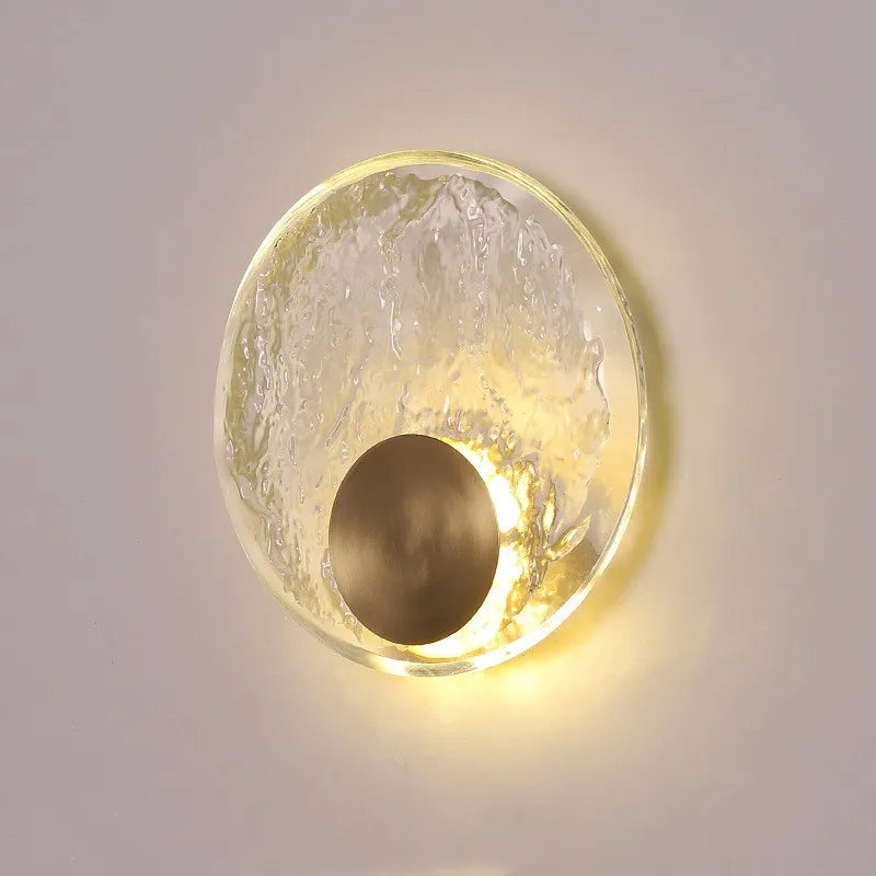 Lampe de chevet en verre et cuivre
