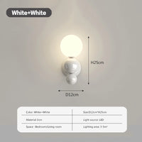 Applique murale LED nordique en forme de perle