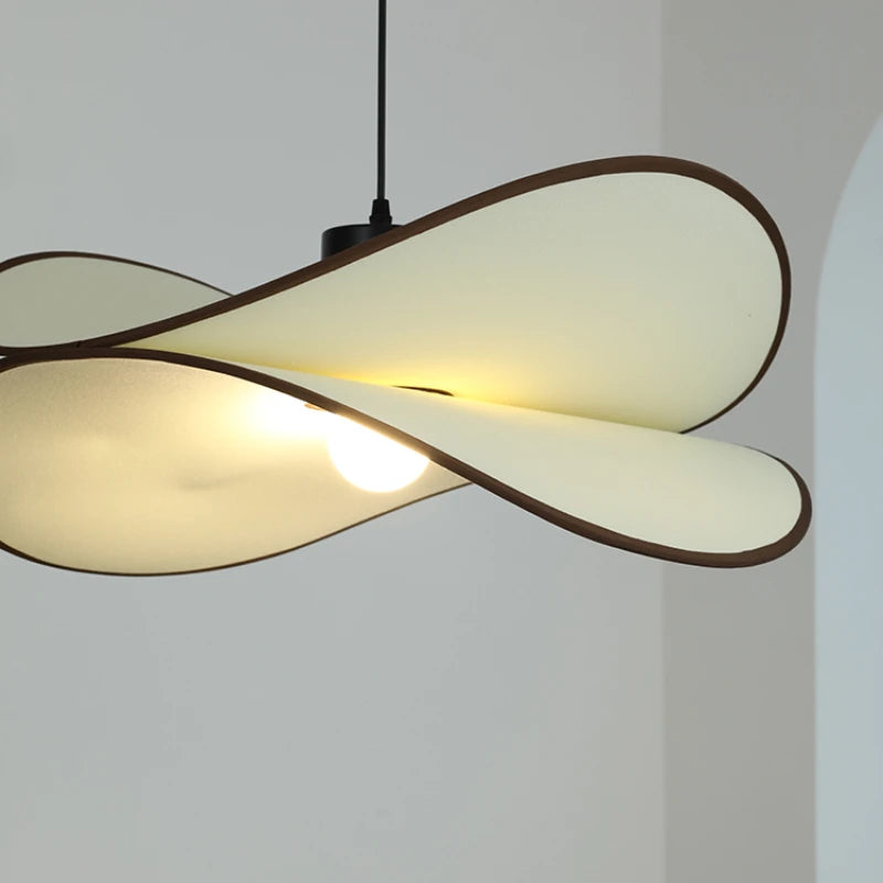 Lustres en tissu rétro français lampes suspendues modernes et romantiques pour chambre à coucher - vue 7 sur 9