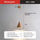 Moderne LED-Pendelleuchte aus massivem Nussbaumholz