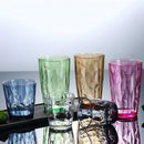 Verres incassables acrylique style texture reutilisables fete maison