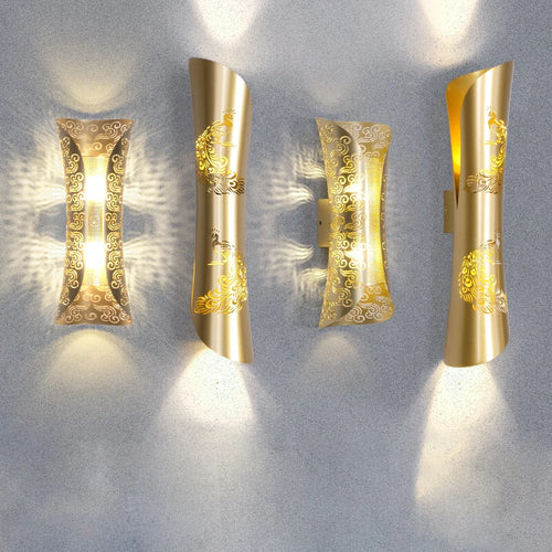 appliques murales décoratives en acier inoxydable pour intérieur