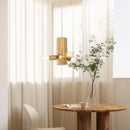 Nordische Pendelleuchte aus Holz für elegante Inneneinrichtung
