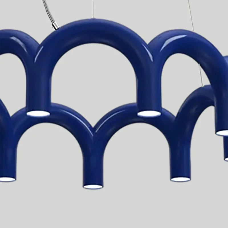 plafonnier led suspendu en métal style moderne avec cordon réglable - vue 6 sur 10