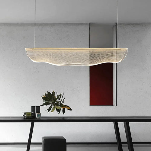Moderner minimalistisch dekorativer LED-Kronleuchter aus Acryl - vue 2 sur 12