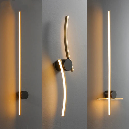 Applique murale led minimaliste en cuivre idéale pour ambiance chaleureuse