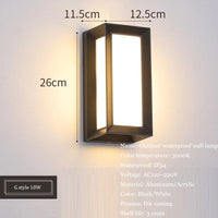 applique murale led étanche en aluminium pour jardin