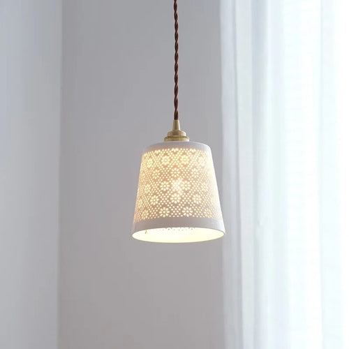 Suspension au design nordique moderne en cuivre et céramique