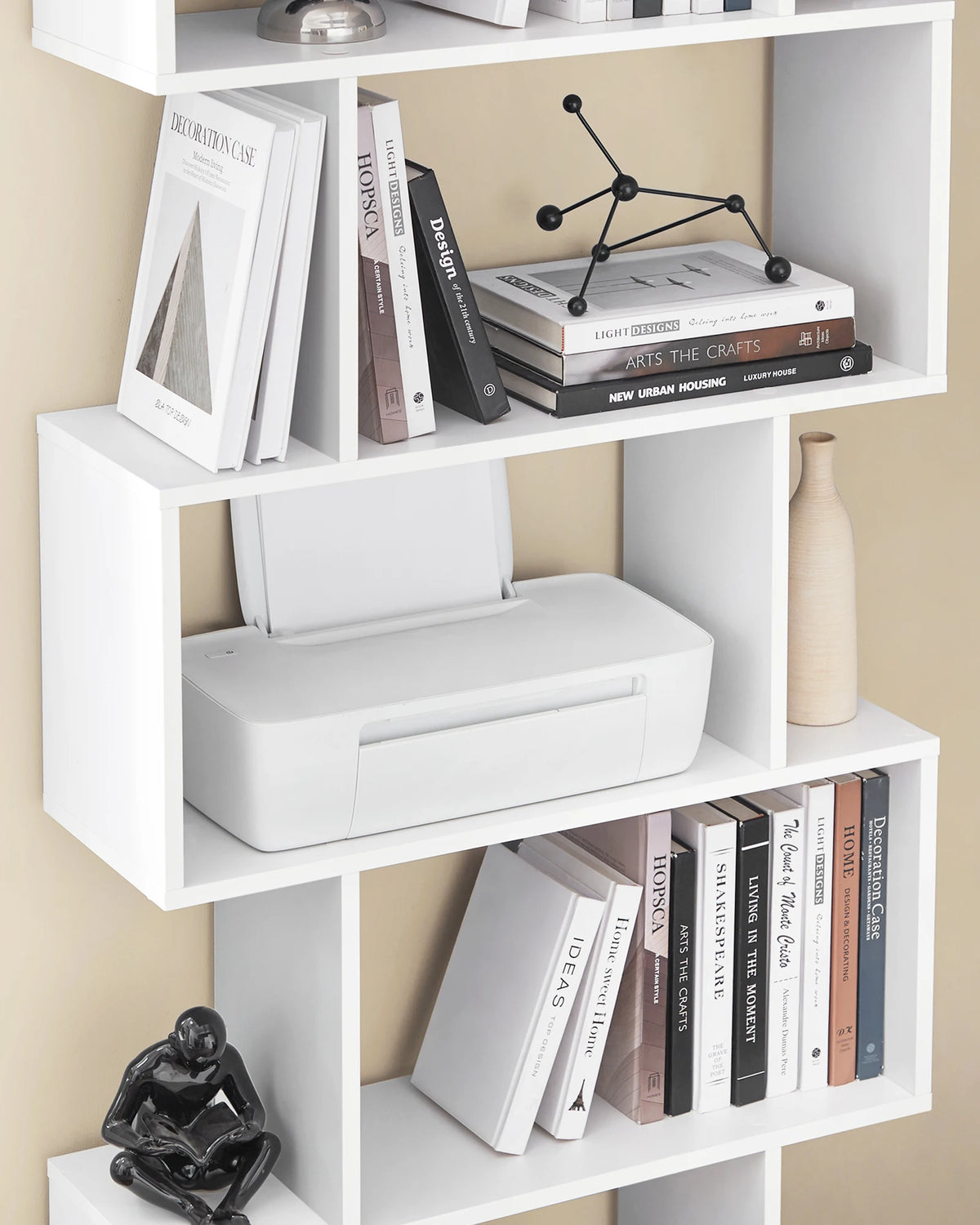 VASAGLE Bookcase, 6 Tier Shelf, Storage Unit, Divider, for Living Room, Bedroom, Office - vue 4 sur 8