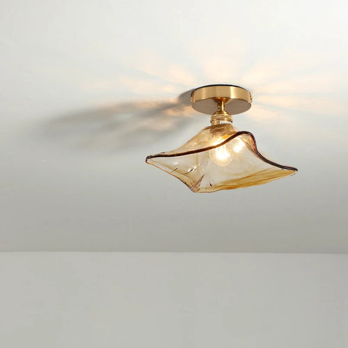 plafonnier led en verre design nordique industriel décoratif - vue 5 sur 12