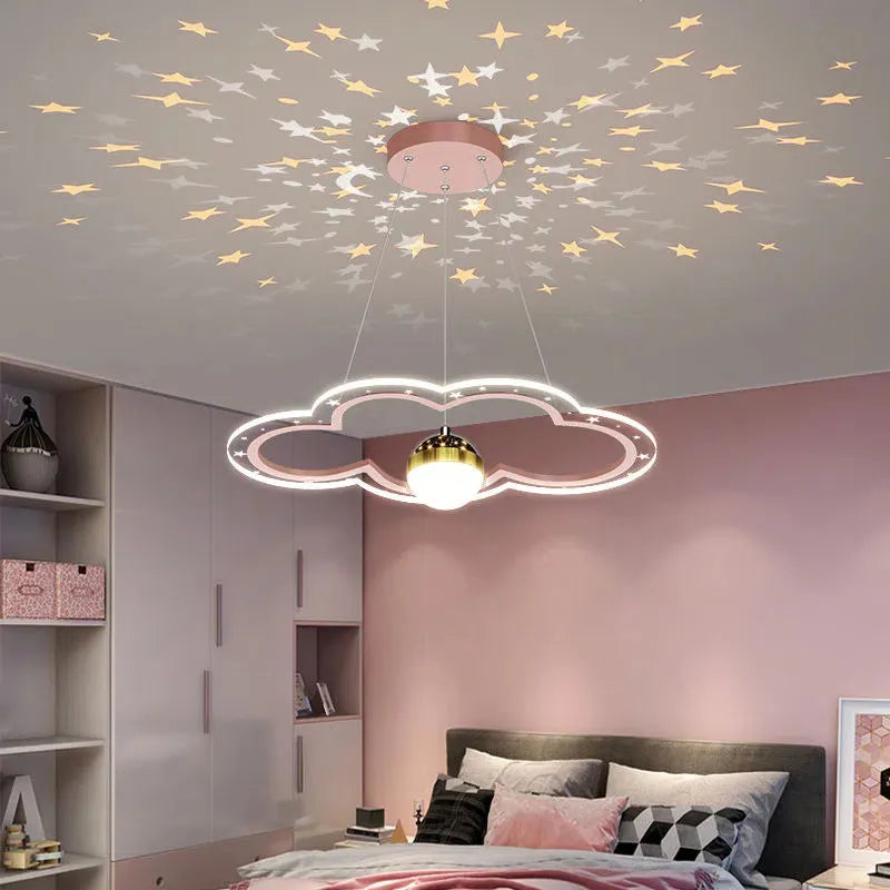 LED moderne créatif étoile suspension lumières enfants chambre lustre chambre salle d'étude maison dessin animé chambre d'enfants luminaires - vue 2 sur 21