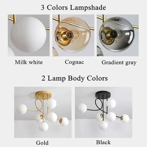 Design-Kronleuchter aus Glas für elegante Innenbeleuchtung - vue 7 sur 12