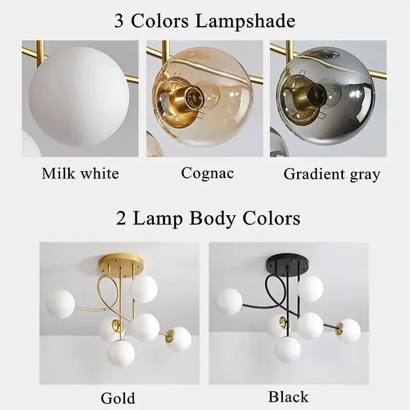 Design-Kronleuchter aus Glas für elegante Innenbeleuchtung - vue 6 sur 12