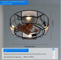 plafonnier rétro avec ventilateur et lumière design moderne