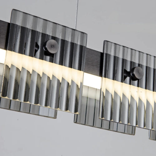 Moderne Pendelleuchte aus Edelstahl mit eleganter LED-Beleuchtung - vue 6 sur 9