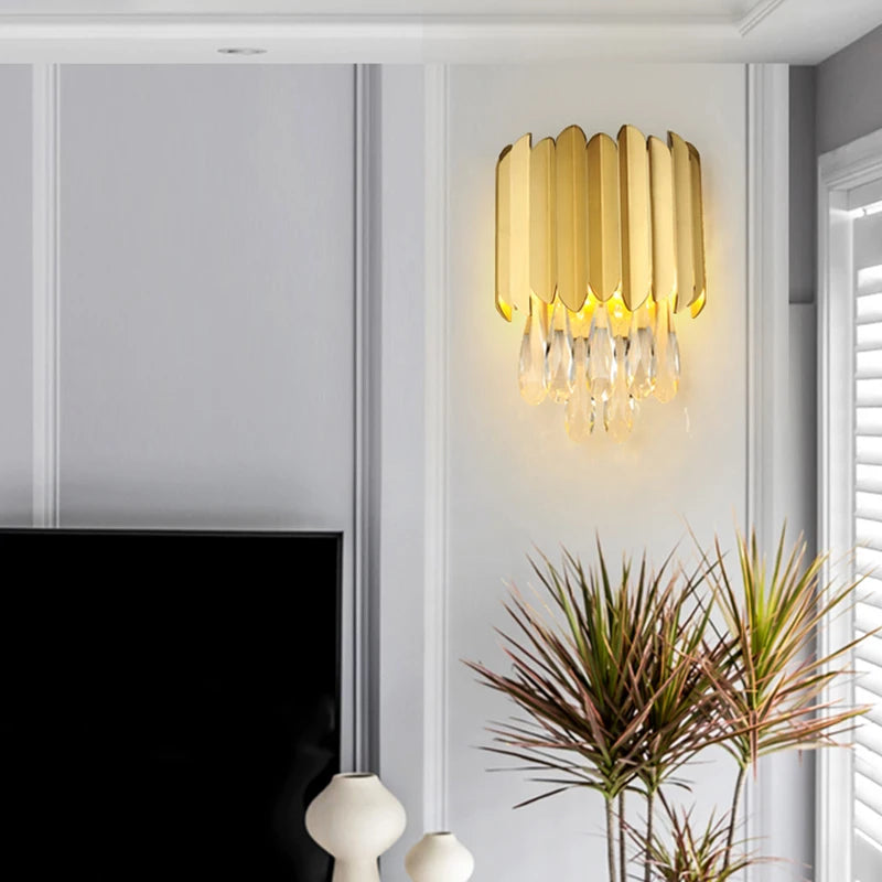 luxe et modernes applique murale en cristal pour hôtel