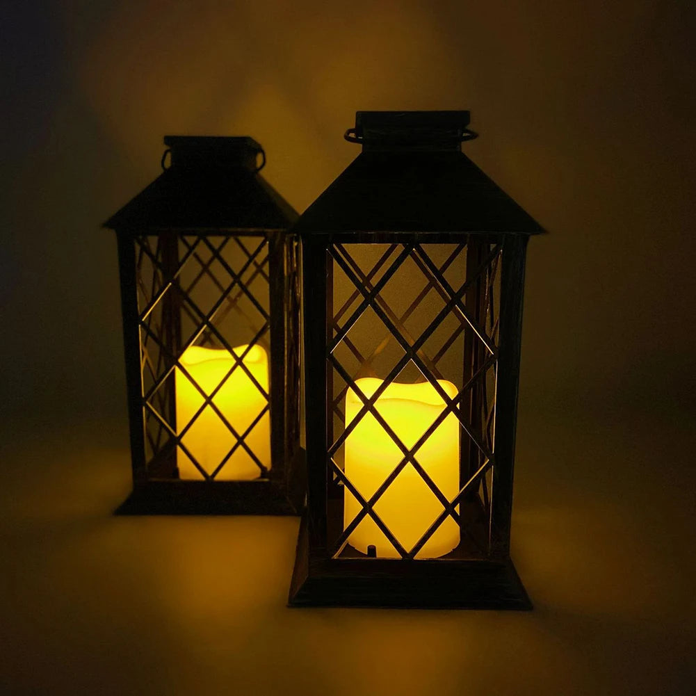 lanterne à led rétro portable pour extérieur et décoration - vue 2 sur 6