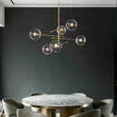 lustre led en verre nordique pour éclairage suspendu décoration intérieur
