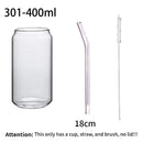 Tasse verre borosilicate forme canette avec couvercle bambou