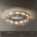 LED-Deckenleuchte quadratisch rechteckig Kristall gold dimmbar