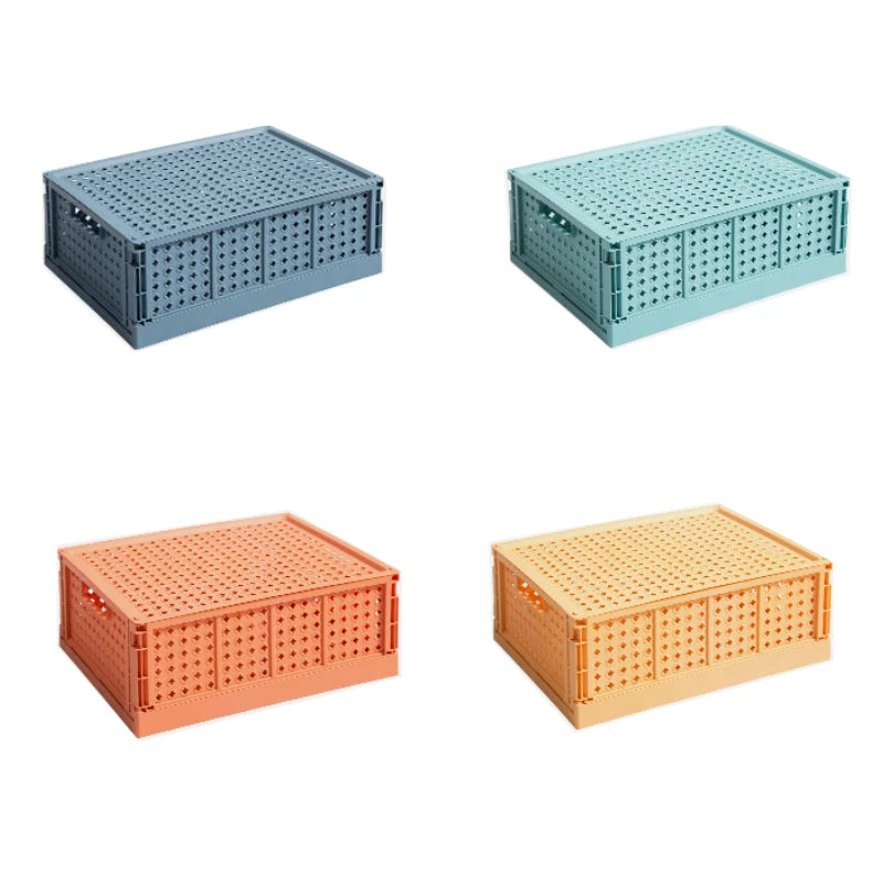 Collapsible Desktop Storage Box, Student Cosmetics Basket, Simplicity, Household, Dormitory, Stationery, Sundry, Small - vue 6 sur 18