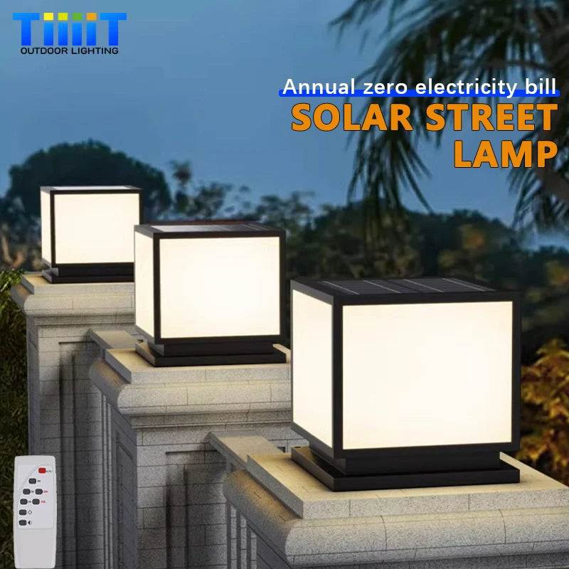 lampe solaire extérieure led télécommandée décorative quatre couleurs