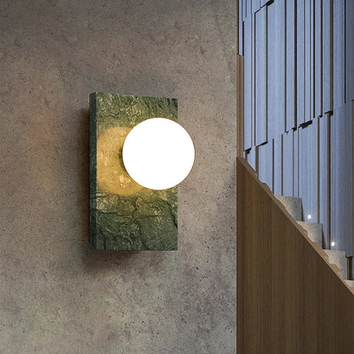 applique murale rétro en marbre et cuivre led