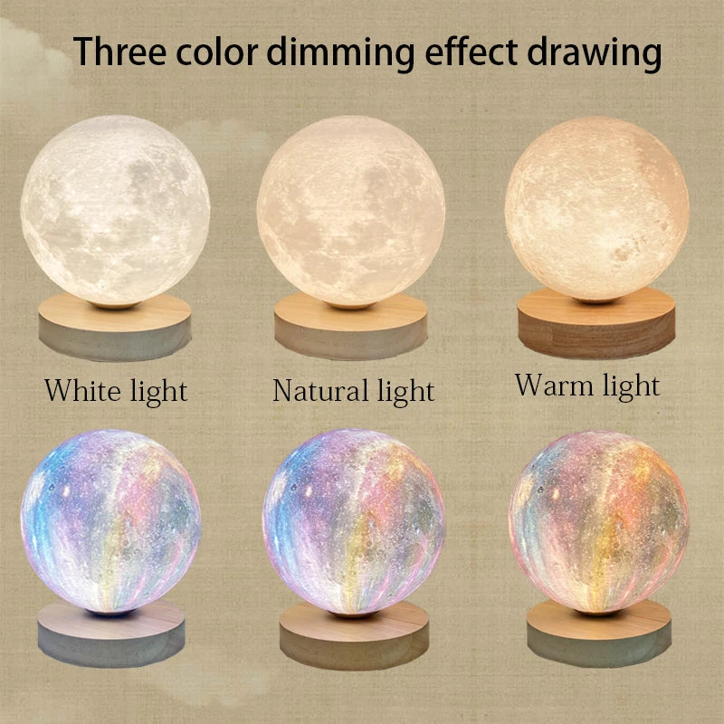 Creative 3D lune lampe de Table technologie mode atmosphère lampe chambre d'enfants étudiant lampe chambre étude lampe décorative - vue 3 sur 12