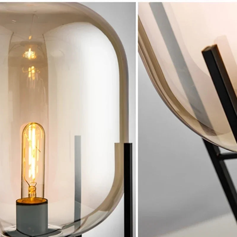 lampadaire moderne nordique en fer et verre pour décoration maison - vue 11 sur 16