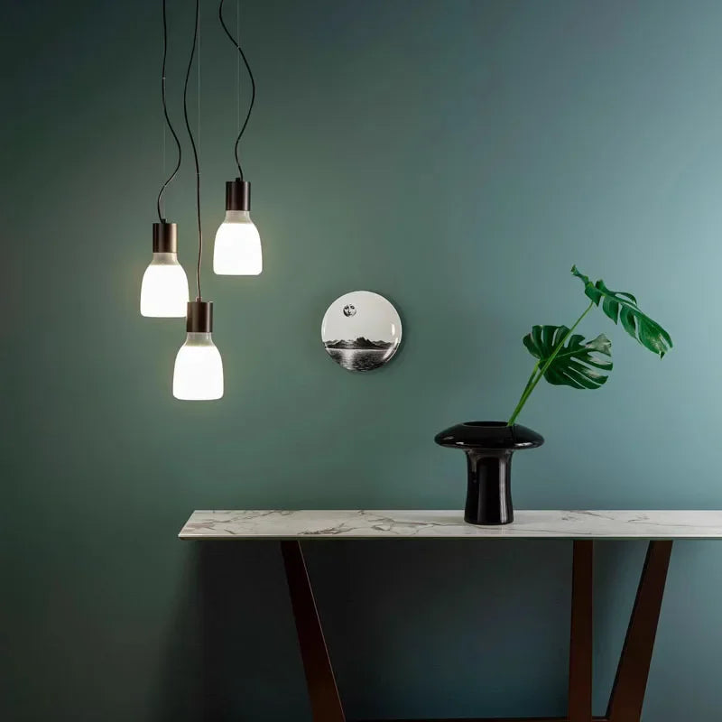 lustre en verre à led design moderne pour décoration intérieure - vue 4 sur 8