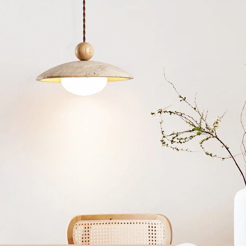 suspension à led en pierre style nordique pour décoration intérieure - vue 5 sur 8