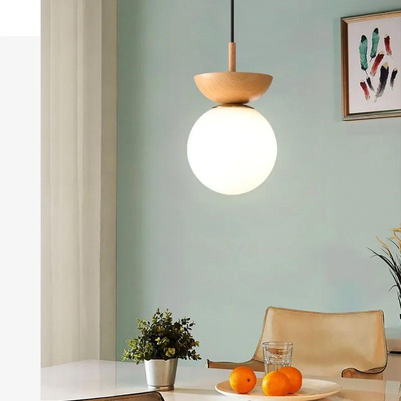 plafonnier led style japonais design nordique luminaire décoratif idéal - vue 4 sur 10
