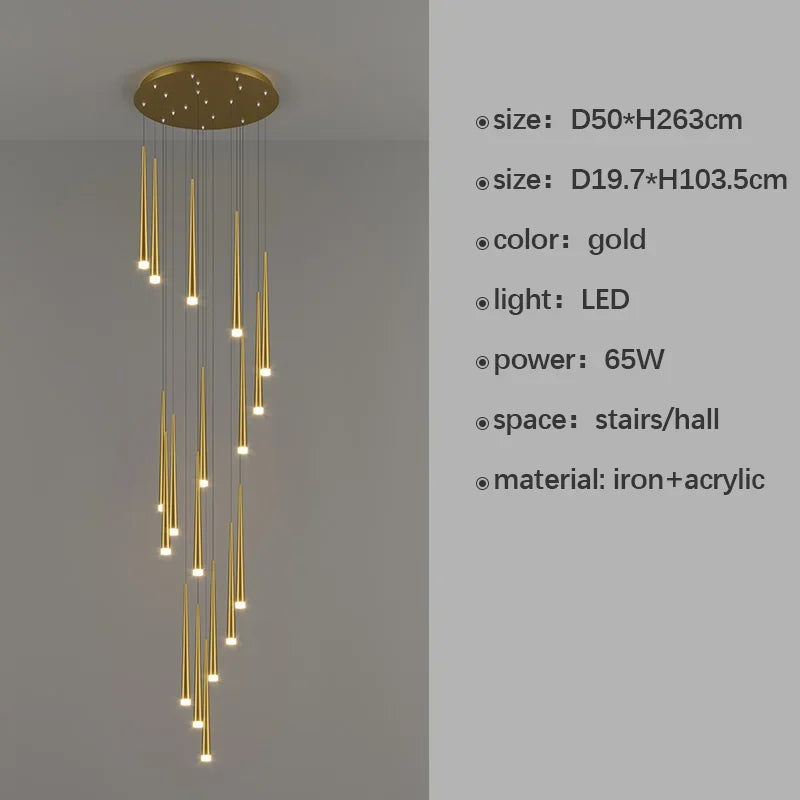 Moderner LED-Kronleuchter für exklusive Innendekoration - vue 8 sur 22